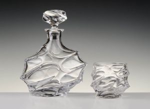 Service en Cristal de Bohème Calypso (carafe + 6 verres)