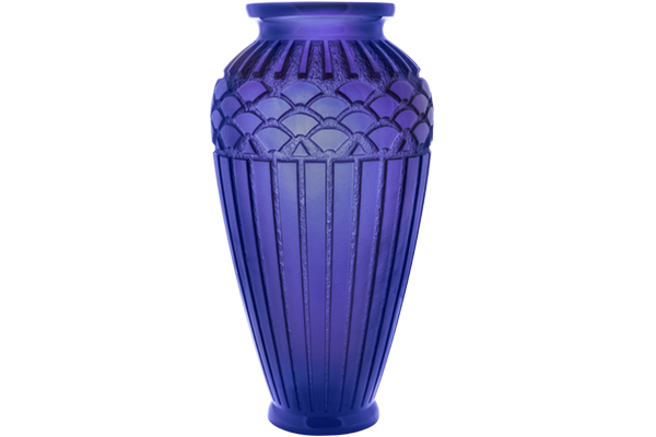 Vase Daum Rythmes Bleu ou vert large 