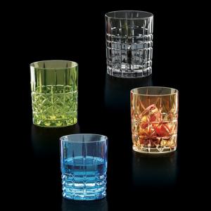 Verre Whisky cristal collection Highland coffret de 4 couleurs