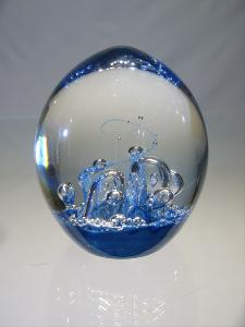 Sulfure, Presse-papier Oeuf bleu paon