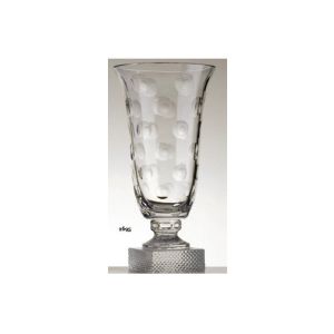 Vase sur pied Cristal de Paris Taille Pastille Ronde