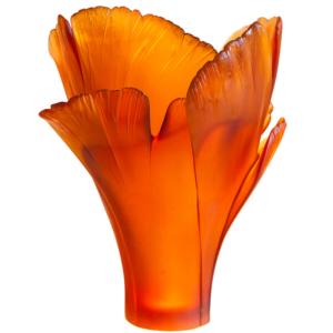 Vase Ginkgo Daum ambre Magnum 52 cm 