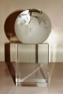 Trophée globe terrestre Murano