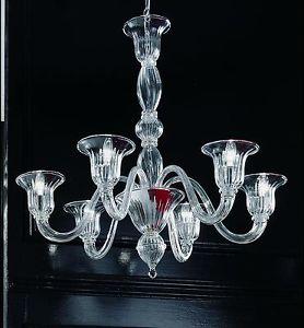 Lustre Murano Voltolina collection Laguna 6 branc cristal