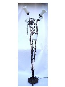 Lampadaire Art Nouveau Bacchus blanc albâtre