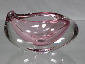 Coupelle Verre Murano rose rubis