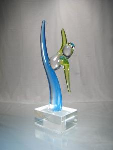 Murano Art Collection : Danseur Acrobate Bleu