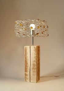 Lampe Bois et Ambre Monti