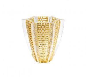Vase Lalique Rayons a la Feuille d' or GM 88ex