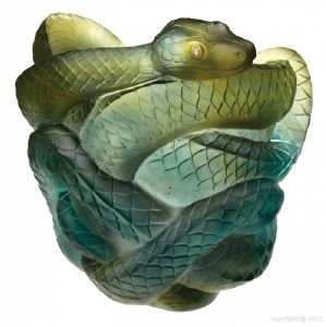 Vase Serpent Vert et Gris Daum 22 cm
