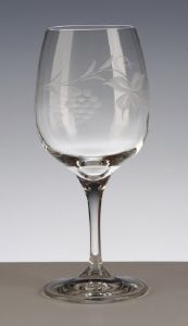  2 Verres à vin cristal taillés grappe de raisin