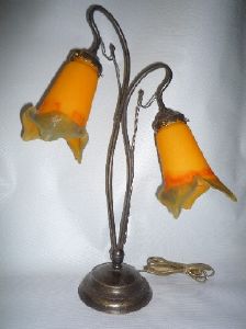 Lampe art nouveau Nancy 2 tulipes pointes