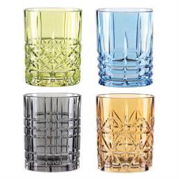 Verre Whisky cristal collection Highland coffret de 4 couleurs