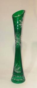 Vase Soliflore en Cristal de Bohème Vert