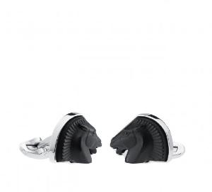 Boutons de Manchettes Cristal Lalique mascottes Cheval