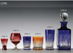 Cristal de Paris : Coffret 6 verres cristal couleur collection timeless