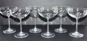 Coffret 6 Coupes à champagne en cristal collection Venise 20cl