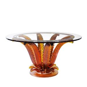 Table ronde Cristal Lalique modele Cactus
