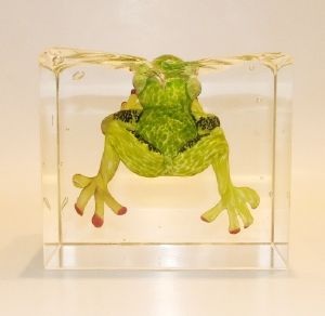 Grenouille "Plongeant dans l'eau" Murano