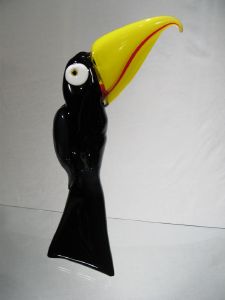 Toucan noir Murano 