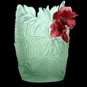 Vase Hibiscus Vert clair  Daum nouveauté 2016 Atelier Daum