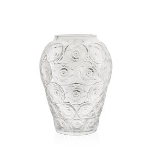Vase Moyen Lalique Anémones incolore 