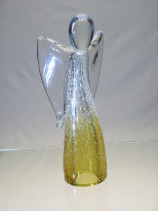 Ange Murano transparent ambre bulles