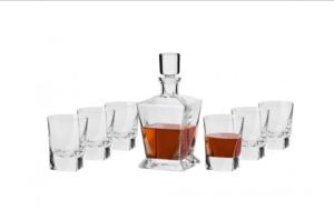 Coffret Cadeau Whisky Cristal Krosno Saga (carafe + 6 verres)