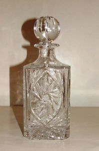 Ensemble Carafe et 6 verres à whisky "chasseur " en cristal 