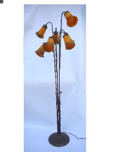 Lampadaire Art Nouveau 7 tulipes tip muller