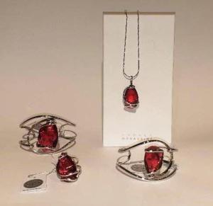 Andrea Marazzini Big Drop Cristal Swarovski rouge