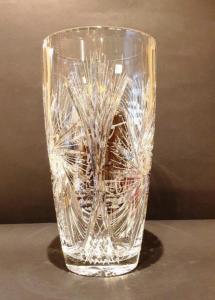 Grand Vase en Cristal de Bohème Taille Chasse ambre