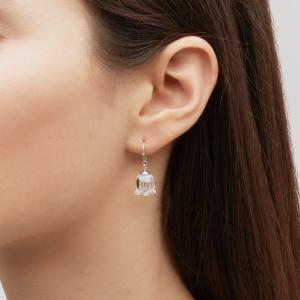 Boucles d' Oreilles Dormeuse Muguet Cristal Lalique 