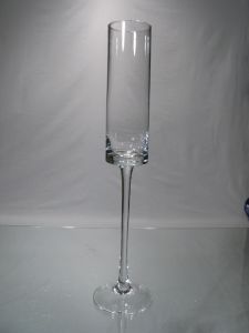Bougeoir Flute sur pied en cristal uni Grand modele