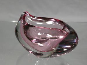 Coupelle Verre Murano rose rubis