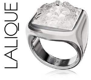 Bague Chevaliere Arethuse Cristal Lalique 