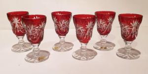 Verres à digestif en Cristal de Bohème