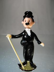 Charlie Chaplin Personnage en Cristal Couleur