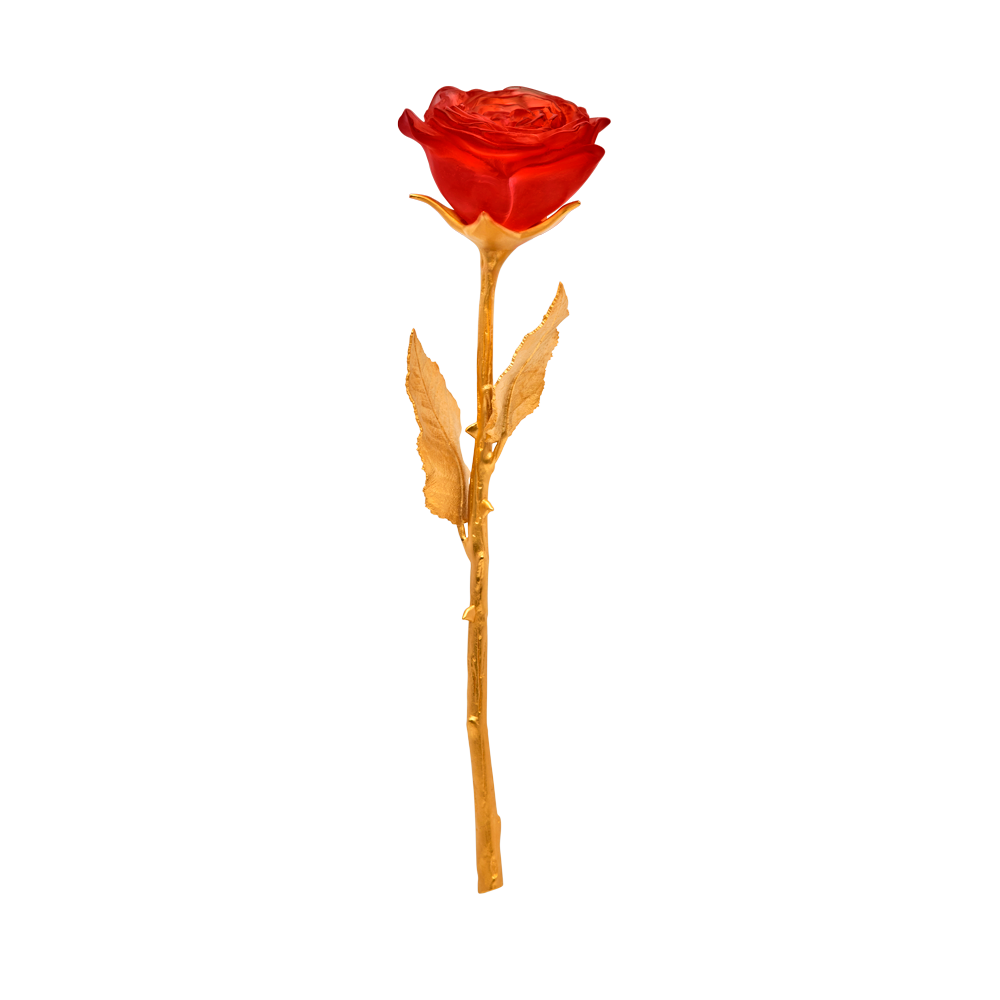 Fleur Rose Eternelle Rouge Daum 