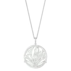 Pendentif Fleur de Neige rond Lalique 