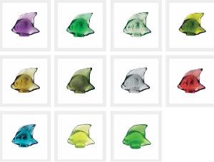 Lot de 25 Poissons Lalique 