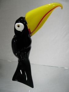 Toucan noir Murano 