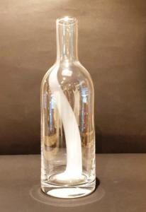 Carafe bouteille ligne blanche en cristal