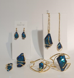 Andrea Marazzini de ART Cristal Swarovski bleu dark vermeil