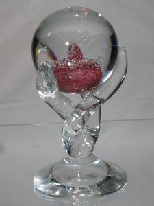 Sulfure , Presse - papier sur socle Murano