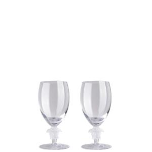 VERSACE Médusa Lumière : coffret 2 verres à vin blanc jambe court