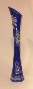 Vase Soliflore en Cristal de Bohème Bleu 