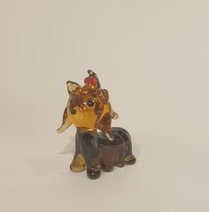 Chien Yorkshire en Cristal miniature