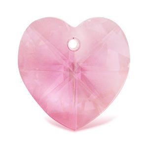 Pendentif Coeur Swarovski 28mm Chaine argent 925