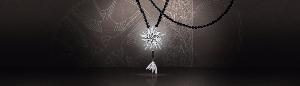 Collier Sautoir Hirondelles Cristal Lalique et Perles Onyx